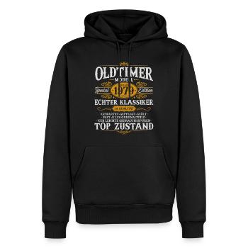 Oldtimer Baujahr 1979 Jahrgang Geburtstag Geschenk - Männer Premium Bio Hoodie - Schwarz - Vorne - Nico (187cm)