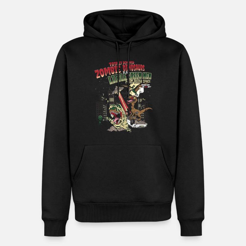 23F 0381 bk - Sweat à capuche Premium bio Homme - noir