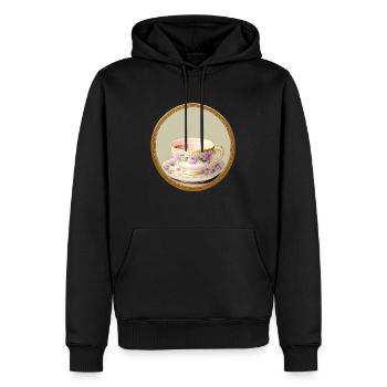 Une tasse de thé ou de café ? - Sweat à capuche Premium bio Homme - noir - Devant - Nico (187cm)