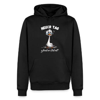 Hambourg Schiet Hamburger Nordsee Seagull Drôle - Sweat à capuche Premium bio Homme - noir - Devant - Nico (187cm)