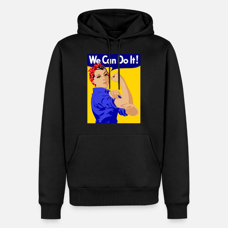 we can do it - Männer Premium Bio Hoodie - Schwarz