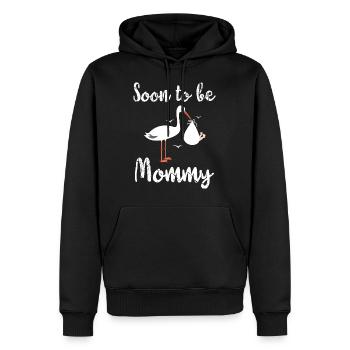Soon to be mommy - muttertag - Männer Premium Bio Hoodie - Schwarz - Vorne - Nico (187cm)