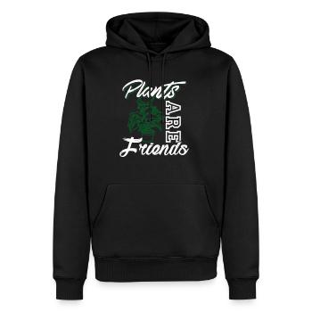 Pflanzen sind Freunde - Männer Premium Bio Hoodie - Schwarz - Vorne - Nico (187cm)