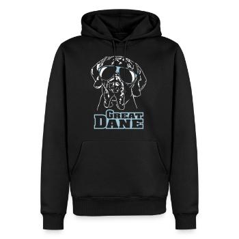 frais GREAT DANE - Sweat à capuche Premium bio Homme - noir - Devant - Nico (187cm)