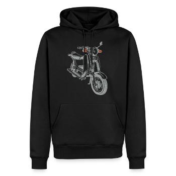 Simson SR50 SR80 - Sweat à capuche Premium bio Homme - noir - Devant - Nico (187cm)