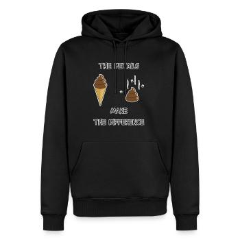 Crème glacée ou merde? - Sweat à capuche Premium bio Homme - noir - Devant - Nico (187cm)