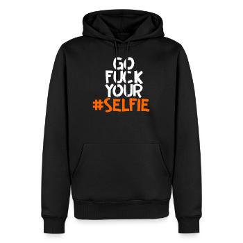 Va te faire foutre - Sweat à capuche Premium bio Homme - noir - Devant - Nico (187cm)