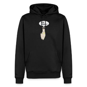 No Problama Lama Llama Cooles Tier Geschenk Shirt - Männer Premium Bio Hoodie - Schwarz - Vorne - Nico (187cm)