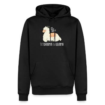 Save the Drama for you Llama White - Männer Premium Bio Hoodie - Schwarz - Vorne - Nico (187cm)
