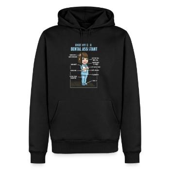 Anatomie d'un assistant dentaire - bouche dentiste dentiste - Sweat à capuche Premium bio Homme - noir - Devant - Nico (187cm)