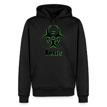 Toxique - Sweat à capuche Premium bio Homme - noir - Devant - Nico (187cm)
