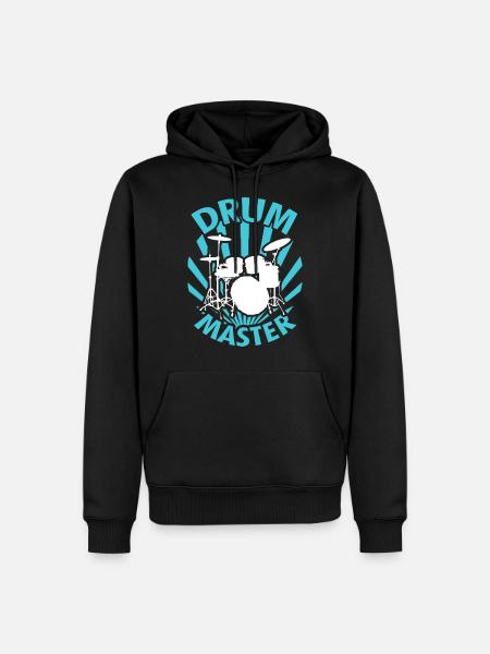 Schlagzeug - Männer Premium Bio Hoodie - Schwarz