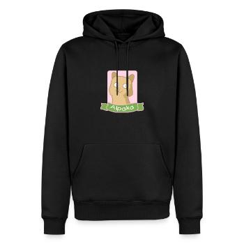 Alpaga animal doux - Sweat à capuche Premium bio Homme - noir - Devant - Nico (187cm)