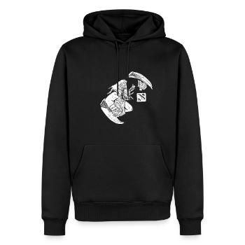le sang dot 2 - Sweat à capuche Premium bio Homme - noir - Devant - Nico (187cm)