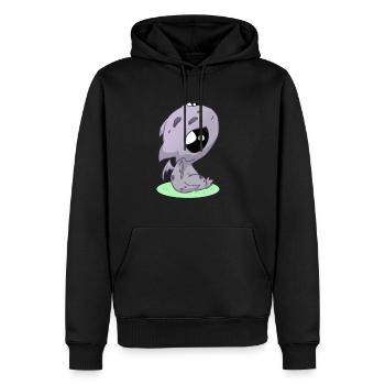 Dragon kawaii - Sweat à capuche Premium bio Homme - noir - Devant - Nico (187cm)