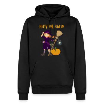 Hexe Happy Halloween 1 - Männer Premium Bio Hoodie - Schwarz - Vorne - Nico (187cm)