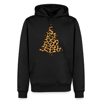 Weihnachtsbaum Leopard - Männer Premium Bio Hoodie - Schwarz - Vorne - Nico (187cm)