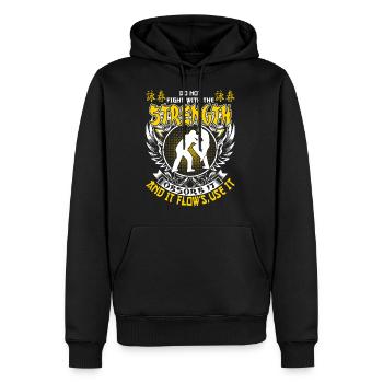 WingTsun - Männer Premium Bio Hoodie - Schwarz - Vorne - Nico (187cm)