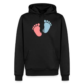 Baby feet - Men’s Premium Organic Hoodie - black - Front - Nico (187cm)