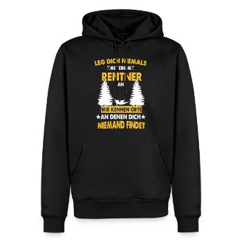 Rentner Spruch - Männer Premium Bio Hoodie - Schwarz - Vorne - Nico (187cm)