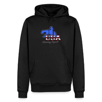 Reining Horse Sliding Stop - Western riding Gift - Männer Premium Bio Hoodie - Schwarz - Vorne - Nico (187cm)