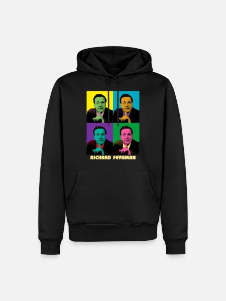 Richard Feynman T-shirt Feynman Pop-art Shirt - Männer Premium Bio Hoodie - Schwarz