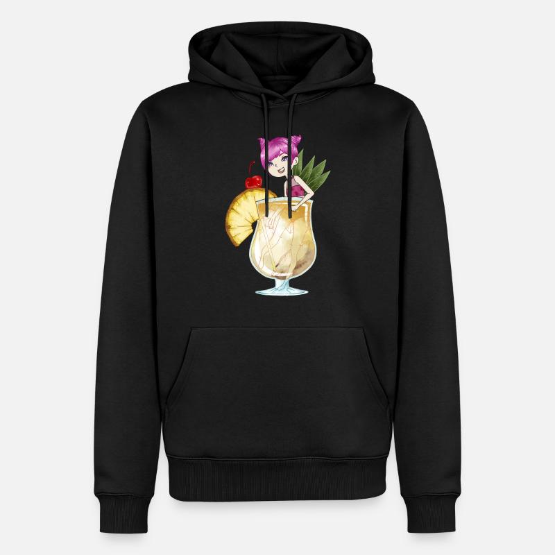 Cocktail pina colada - Sweat à capuche Premium bio Homme - noir