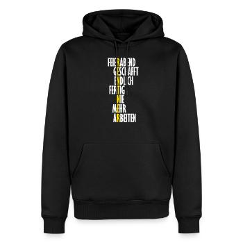 Pension Rente lustiges Geschenk Weihnachten - Männer Premium Bio Hoodie - Schwarz - Vorne - Nico (187cm)
