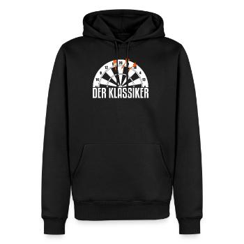 26 au lieu de 180 fléchettes classiques - Sweat à capuche Premium bio Homme - noir - Devant - Nico (187cm)