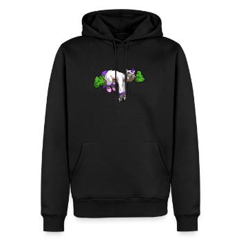 Unicorn Sloth Nap Funny animal gift shirt - Men’s Premium Organic Hoodie - black - Front - Nico (187cm)