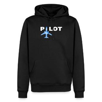 Pilot Piloten Geschenk T-Shirt - Männer Premium Bio Hoodie - Schwarz - Vorne - Nico (187cm)