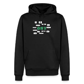 Bonne nuit John Boy - GN8 - Bon Nerd Nerd - Sweat à capuche Premium bio Homme - noir - Devant - Nico (187cm)