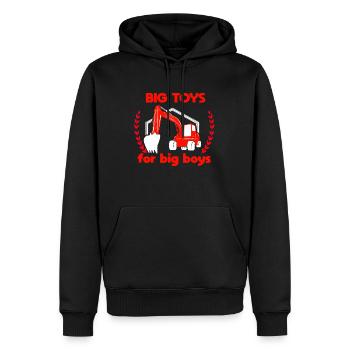 Baggerfahrer lustiger Spruch - Männer Premium Bio Hoodie - Schwarz - Vorne - Nico (187cm)