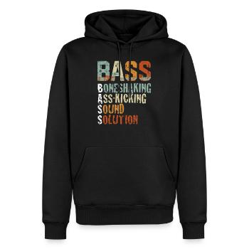 BASS Definition Gift pour le bassiste - Sweat à capuche Premium bio Homme - noir - Devant - Nico (187cm)