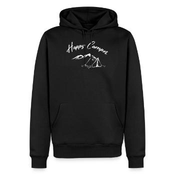 Camping - Sweat à capuche Premium bio Homme - noir - Devant - Nico (187cm)
