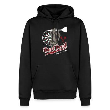 Dart Devil Darts Geschenk T-Shirt - Männer Premium Bio Hoodie - Schwarz - Vorne - Nico (187cm)