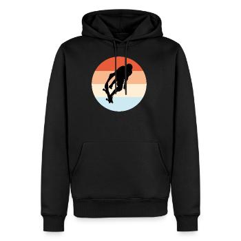Skater Skate Skateboard Sk8 - Männer Premium Bio Hoodie - Schwarz - Vorne - Nico (187cm)