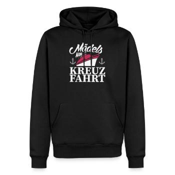 Kreuzfahrt Schiff Spruch - Männer Premium Bio Hoodie - Schwarz - Vorne - Nico (187cm)