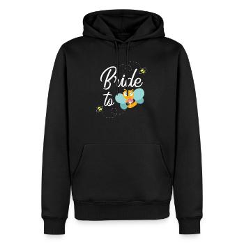 Bride to Bee Biene Imker Hochzeit Braut Geschenk - Männer Premium Bio Hoodie - Schwarz - Vorne - Nico (187cm)