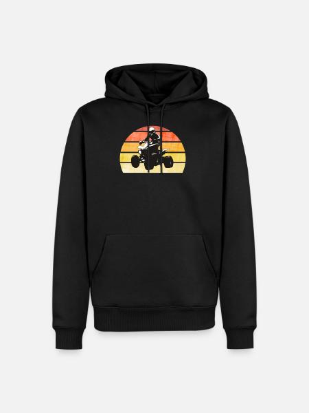 Sunrise Quad ATV four wheeler - Männer Premium Bio Hoodie - Schwarz
