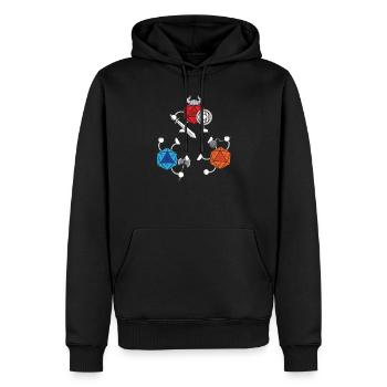 Dice Game Dice - Sweat à capuche Premium bio Homme - noir - Devant - Nico (187cm)
