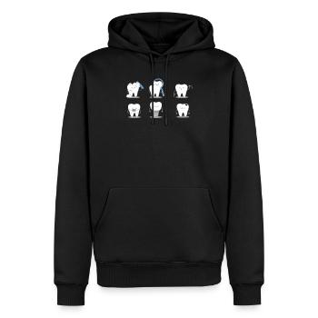 Lustig Zahnarzt Geschenk T-Shirt Zähne Arzt - Männer Premium Bio Hoodie - Schwarz - Vorne - Nico (187cm)