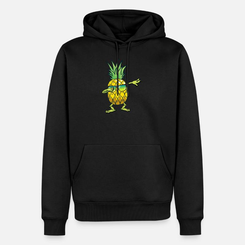 sommer ananas dab geschenk geschenkidee - Männer Premium Bio Hoodie - Schwarz
