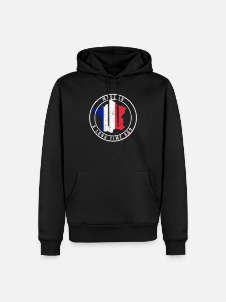 Made in France - Men’s Premium Organic Hoodie - black