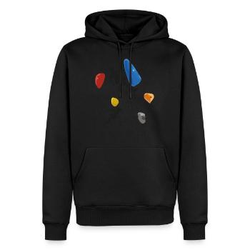 Climbing bouldering - Men’s Premium Organic Hoodie - black - Front - Nico (187cm)