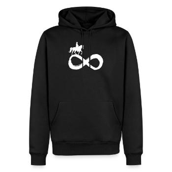 Dressage cavalier cavalier cavalier - Sweat à capuche Premium bio Homme - noir - Devant - Nico (187cm)