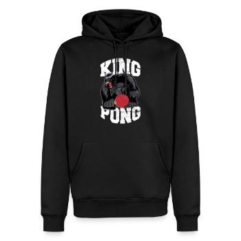 King Pong Tischtennis lustiges T-Shirt - Sweat à capuche Premium bio Homme - noir - Devant - Nico (187cm)