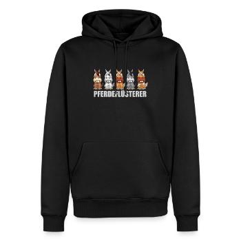 Pferdeflüsterer Pferde Reiten lustig Pferd - Sweat à capuche Premium bio Homme - noir - Devant - Nico (187cm)