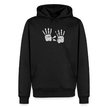 Boulderer Klettern Bouldern Kletterer - Sweat à capuche Premium bio Homme - noir - Devant - Nico (187cm)