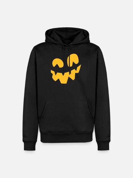Crazy pumpkin face - Men’s Premium Organic Hoodie - black